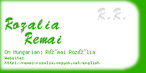 rozalia remai business card